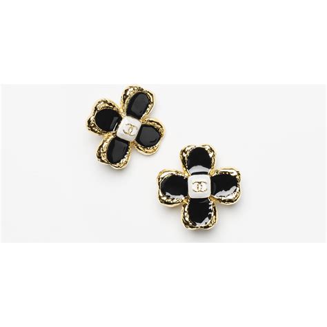 chanel resin and strass metal earrings|Stud earrings .